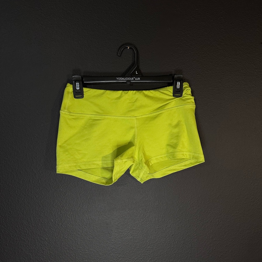 Green Fleo Shorts